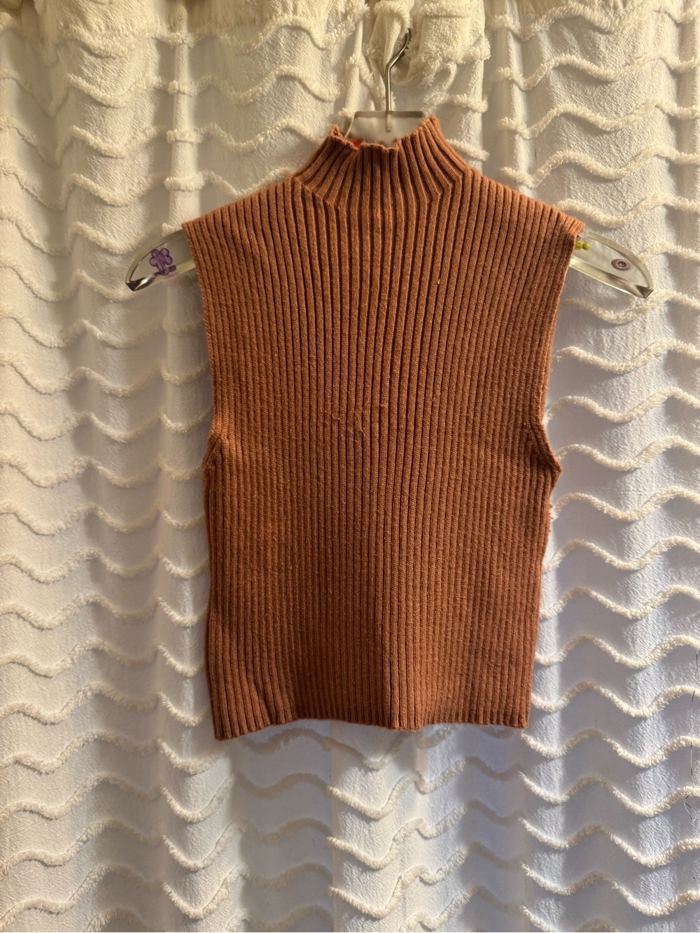 Zara Ribbed Turtleneck Sweater in Dusty Rose